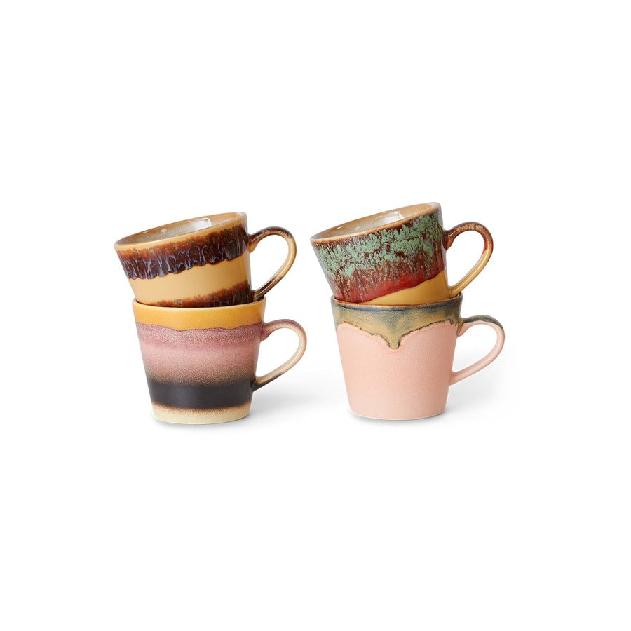 70s Ceramics – Cappuccinotassen, Vista (4-Set) – HKLIVING