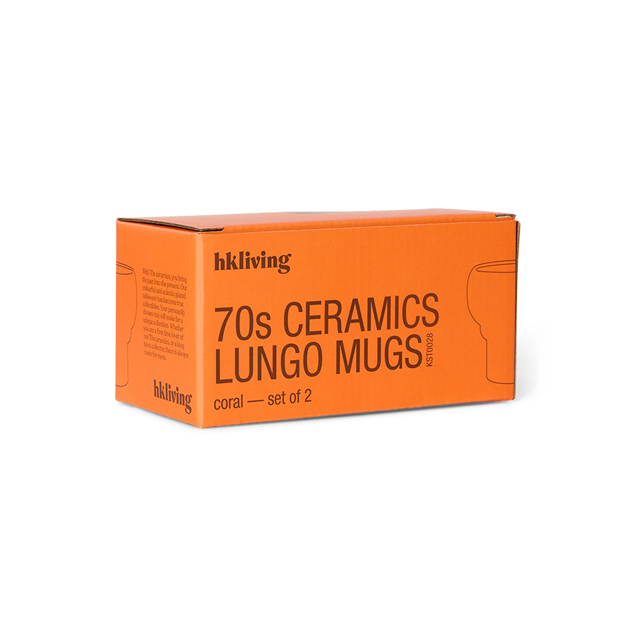 70s Ceramics – Lungotassen, Coral (2-Set) – HKLIVING – Ansicht 7