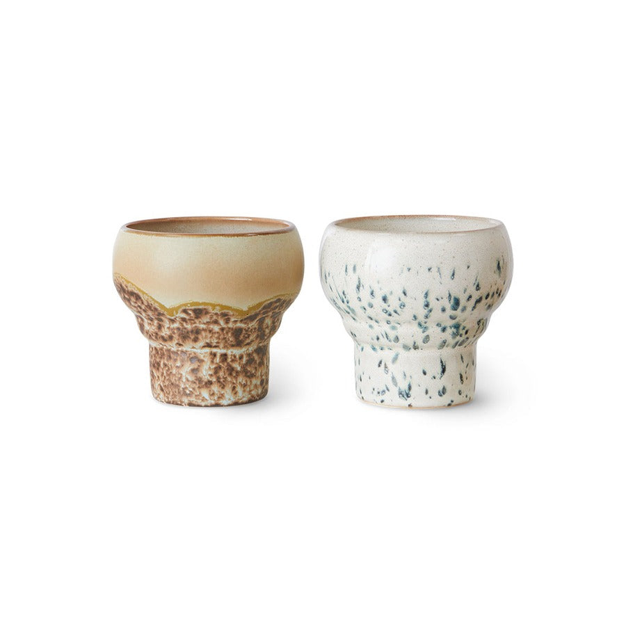 70s Ceramics – Lungotassen, Coral (2-Set) – HKLIVING