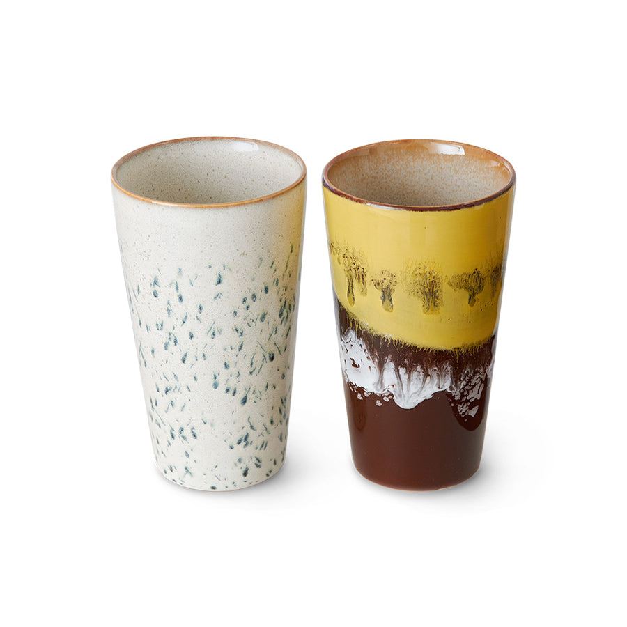 70s Ceramics – Lattetassen, Brine (2-Set) – HKLIVING – Ansicht 3