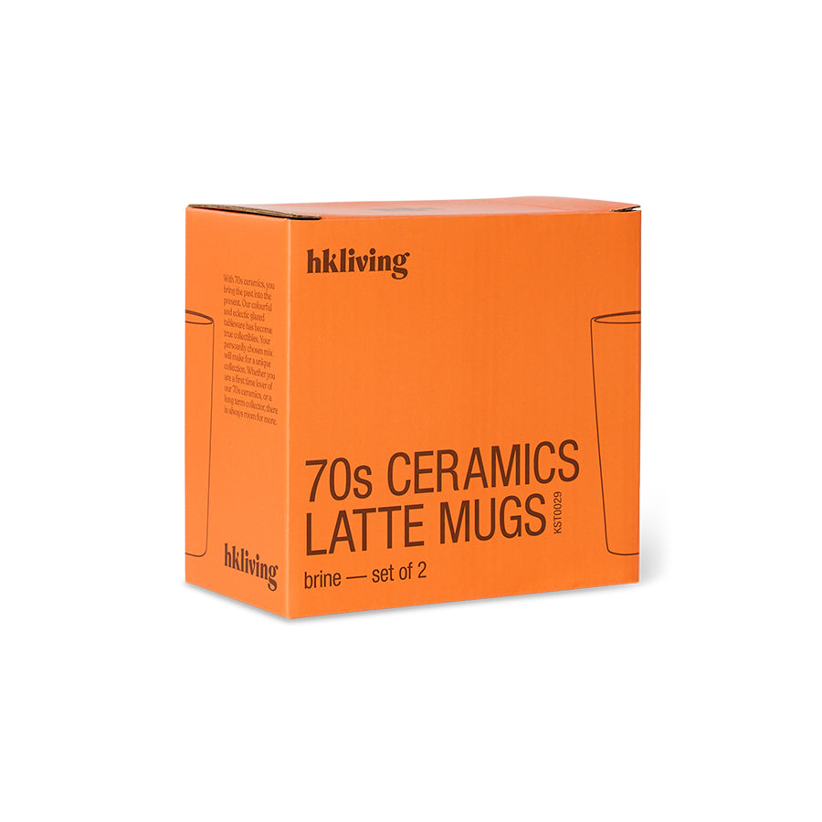 70s Ceramics – Lattetassen, Brine (2-Set) – HKLIVING – Ansicht 4