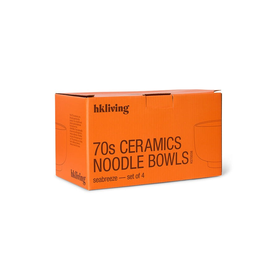 70s Ceramics – Noodle Bowls, Seabreeze (set of 4) – HKLIVING – view 4