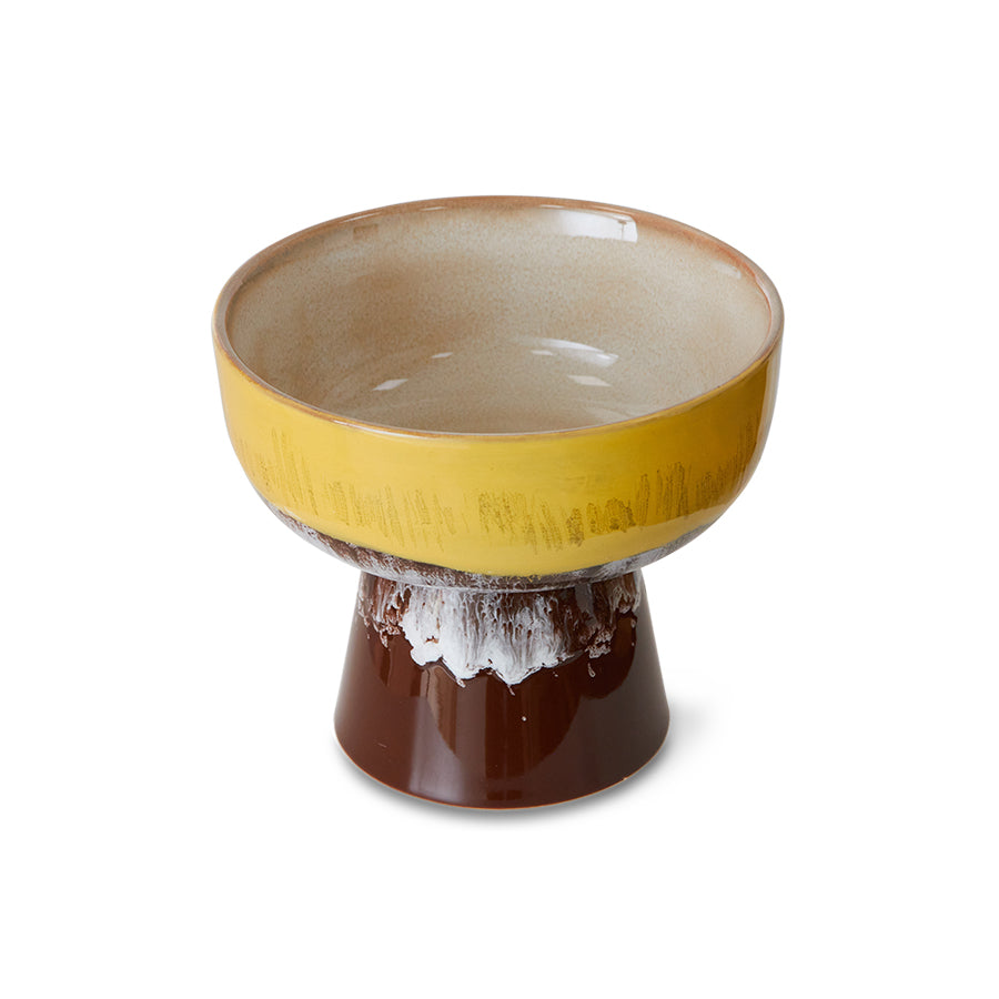 70s Ceramics – Tapasschale mit Fuß L, Creek – HKLIVING – Ansicht 3