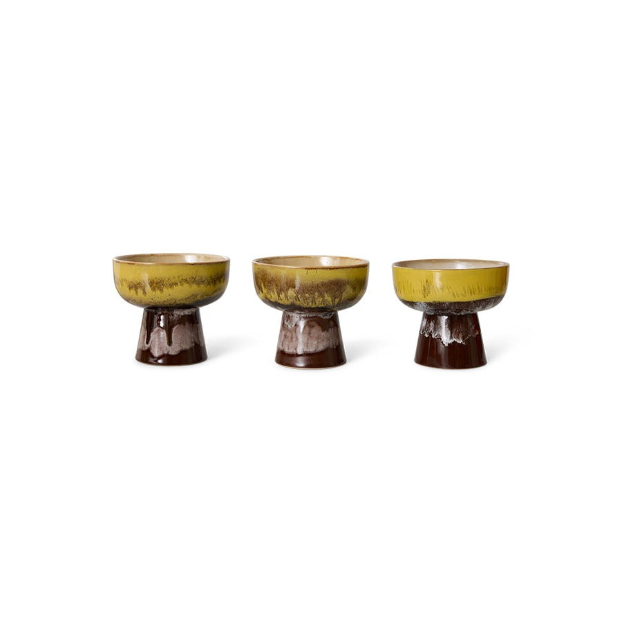 70s Ceramics – Tapasschale mit Fuß L, Creek – HKLIVING – Ansicht 4