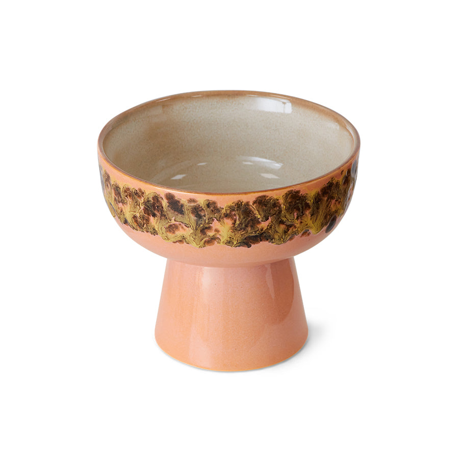 70s Ceramics – Tapasschale mit Fuß L, Lush – HKLIVING – Ansicht 3