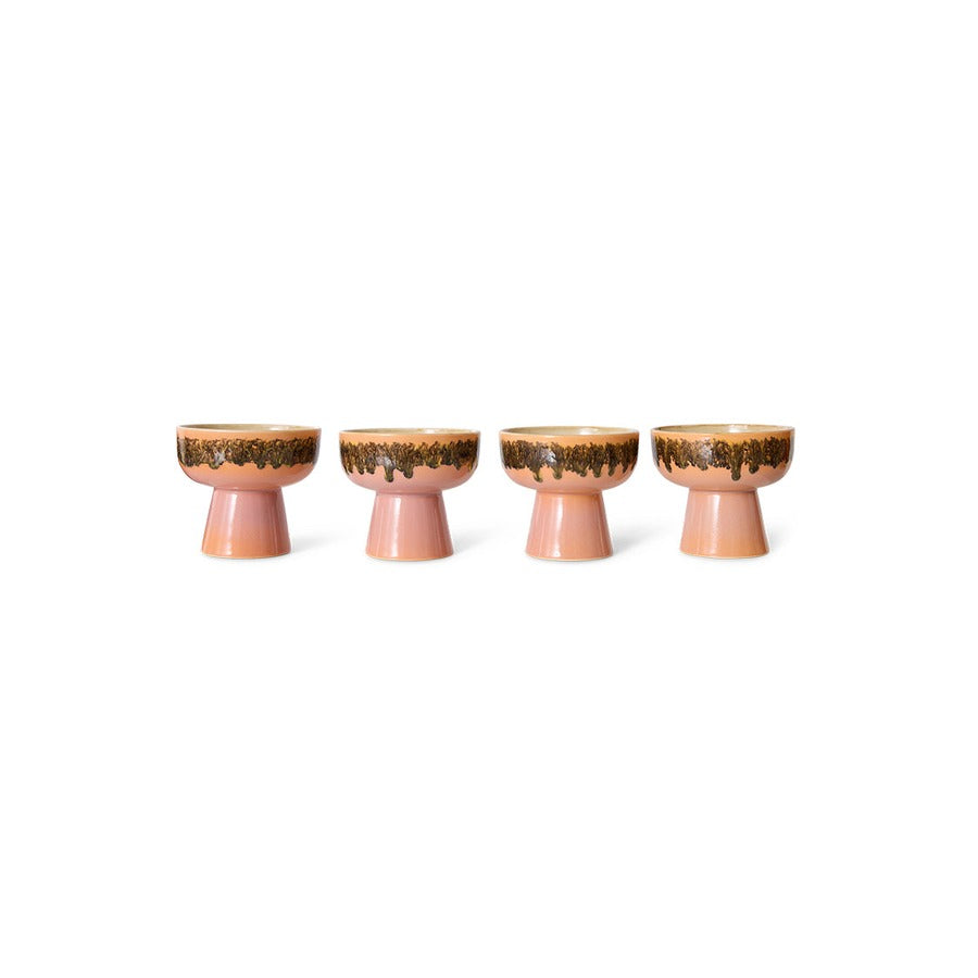 70s Ceramics – Tapasschale mit Fuß L, Lush – HKLIVING – Ansicht 4