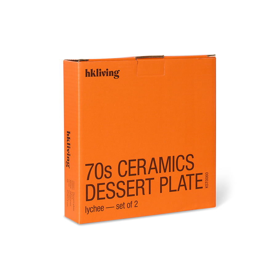 70s Ceramics – Dessertteller, Lychee (2-Set) – HKLIVING – Ansicht 8