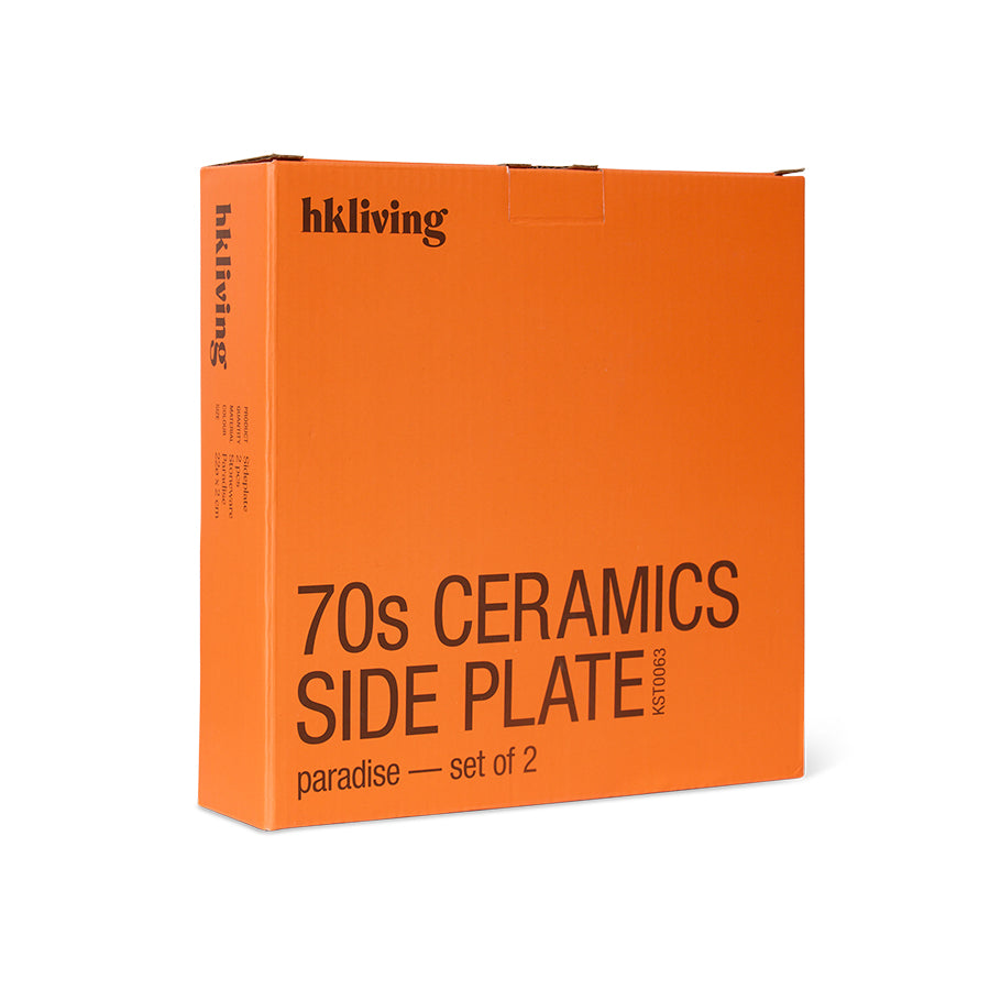 70s Ceramics – Frühstücksteller, Paradise (2-Set) – HKLIVING – Ansicht 7