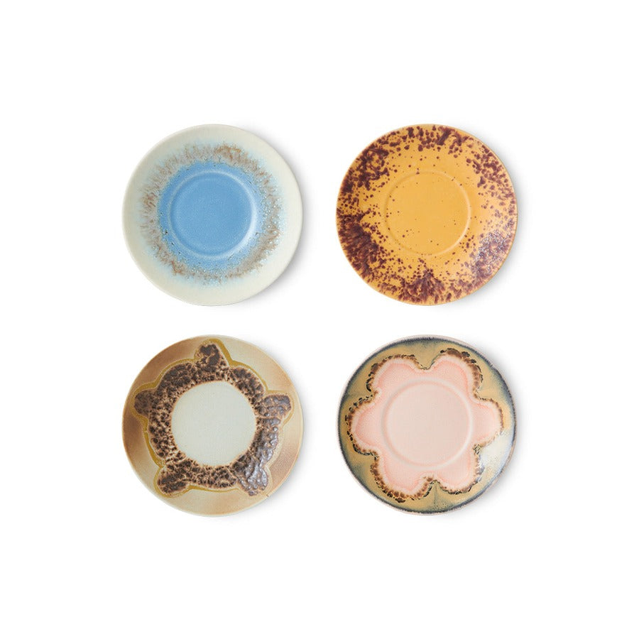 70s Ceramics – Saucers, Ocean (set of 4) – HKLIVING
