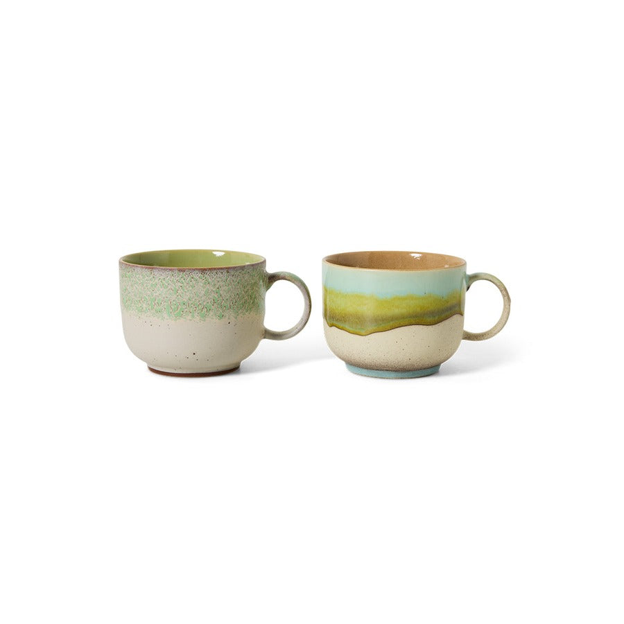70s Ceramics – Tea Cups, Neo (set of 2) – HKLIVING – view 3