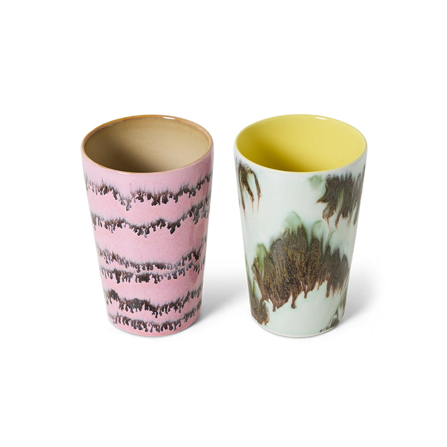 70s Ceramics – Teebecher, Baroque (2-Set) – HKLIVING – Ansicht 3