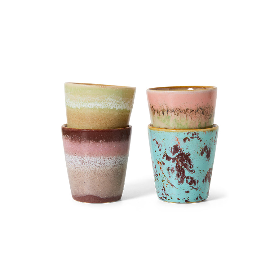 70s Ceramics – Ristrettotassen, Futurism (4-Set) – HKLIVING