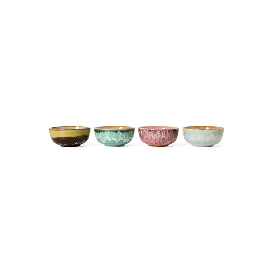 70s Ceramics – XS-Schalen, Modernist (4-Set) – HKLIVING – Ansicht 3