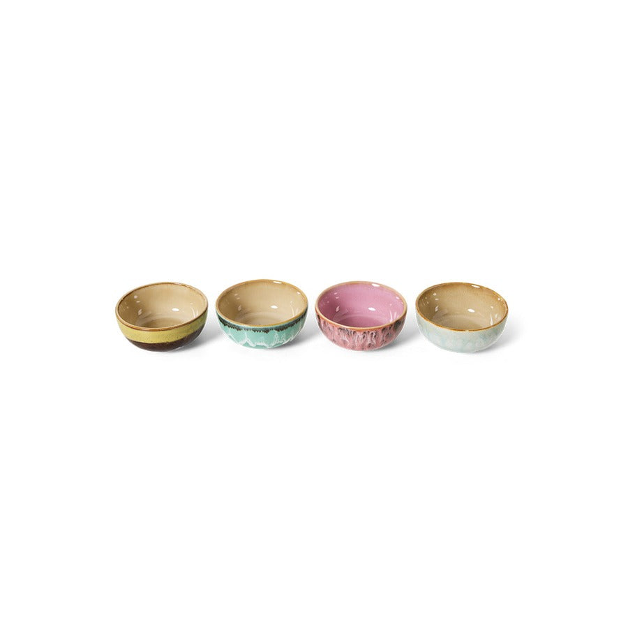 70s Ceramics – XS-Schalen, Modernist (4-Set) – HKLIVING – Ansicht 4