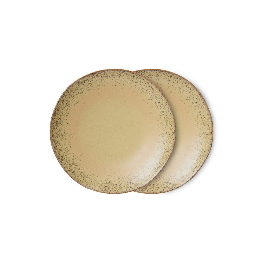 70s Ceramics – Speiseteller, Grit (2-Set) – HKLIVING