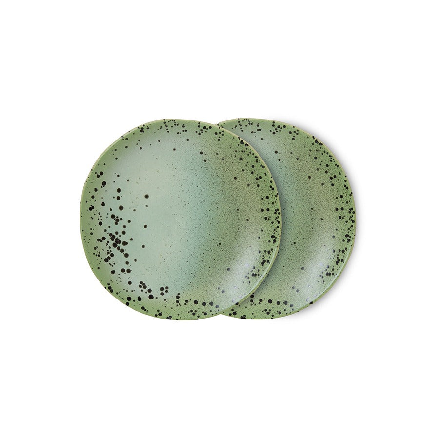 70s Ceramics – Frühstücksteller, Fleck (2-Set) – HKLIVING
