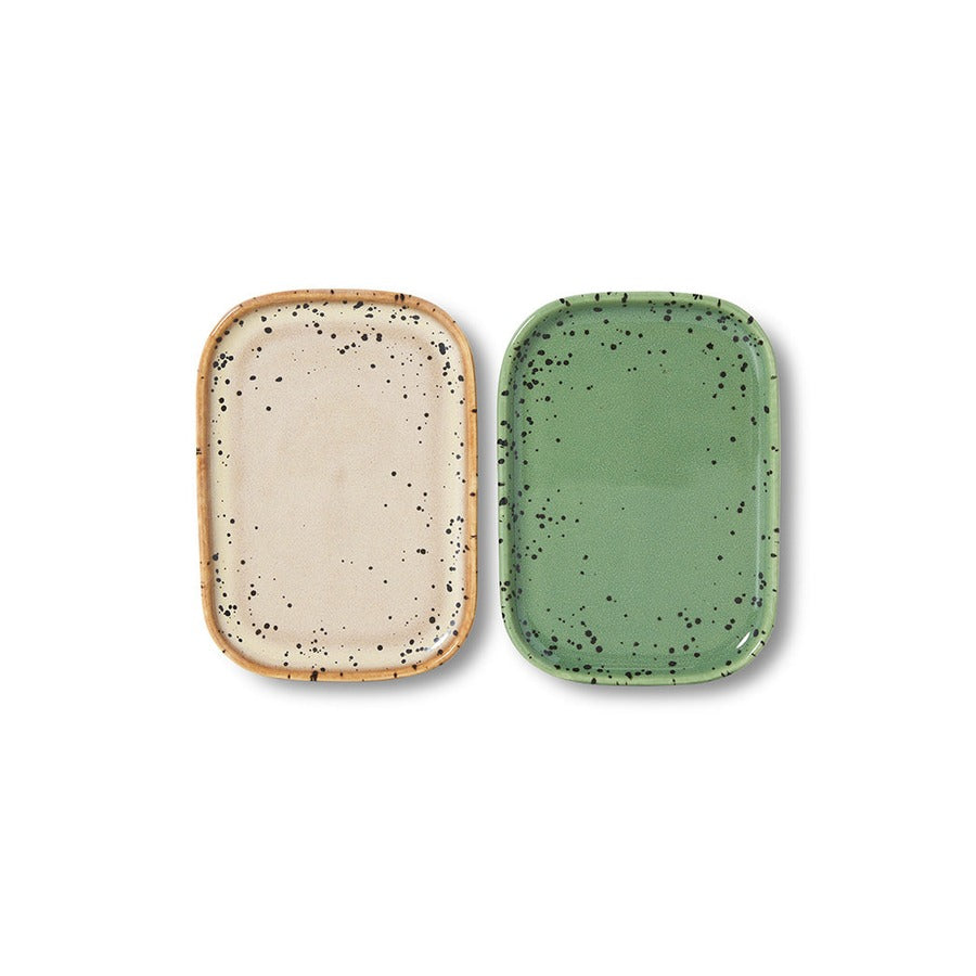 70s Ceramics – Small Trays, Crayon (set of 2) – HKLIVING