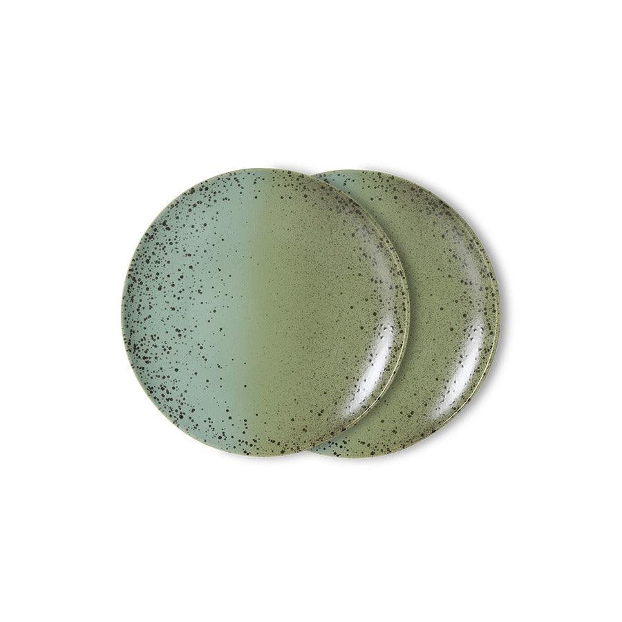 70s Ceramics – Speiseteller, Fleck (2-Set) – HKLIVING