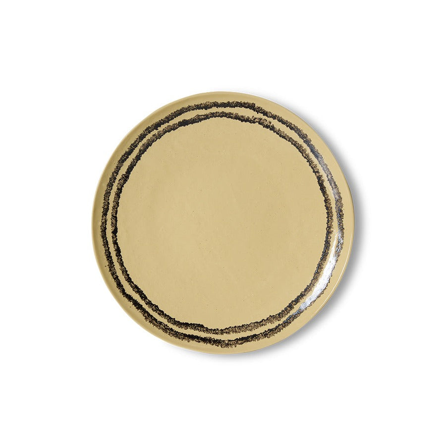 70s Ceramics – Speiseteller, Vanilla (2-Set) – HKLIVING – Ansicht 3