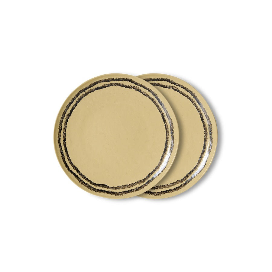 70s Ceramics – Speiseteller, Vanilla (2-Set) – HKLIVING