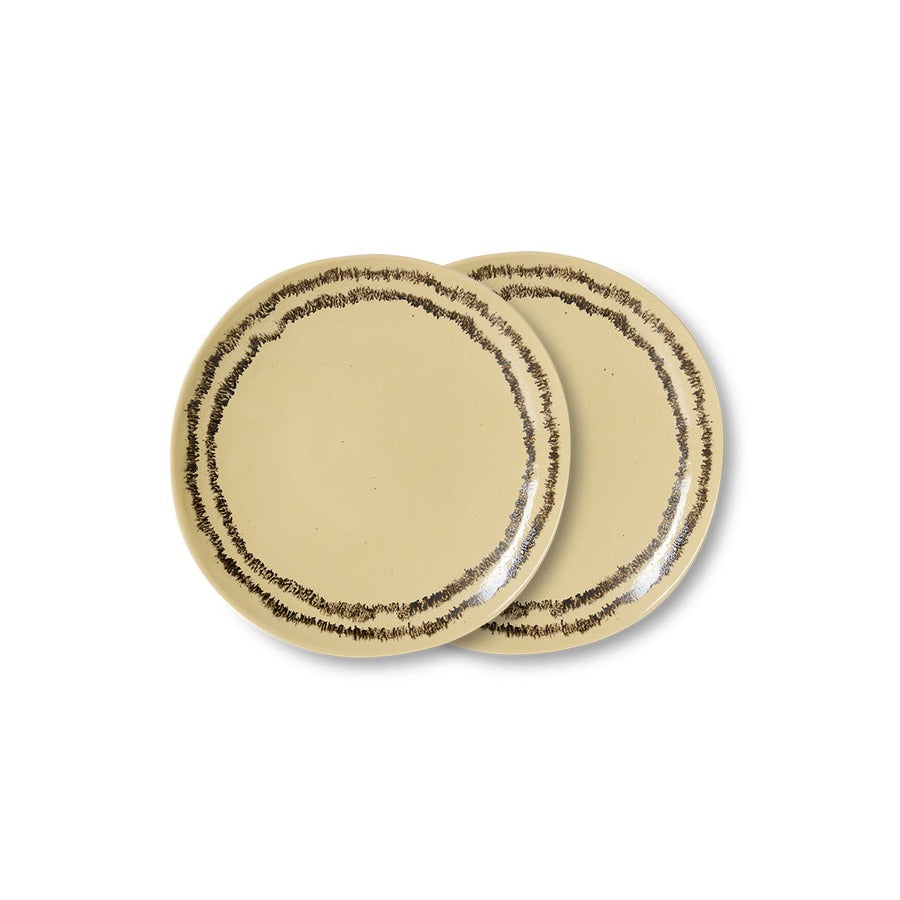 70s Ceramics – Frühstücksteller, Vanilla (2-Set) – HKLIVING