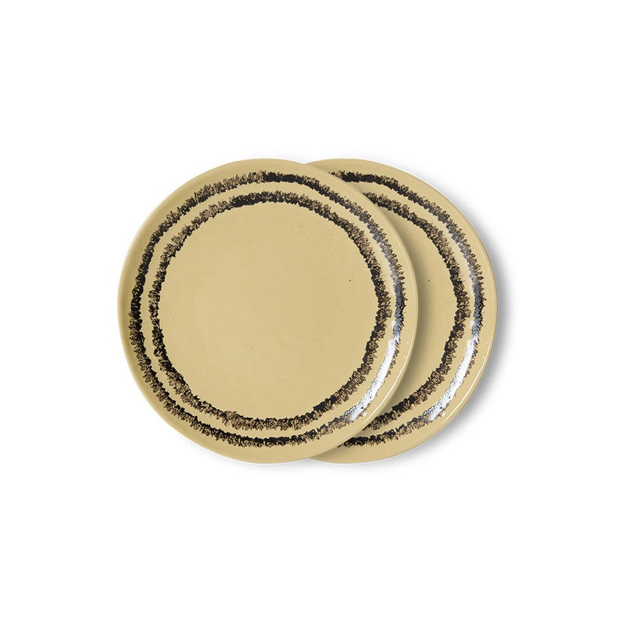 70s Ceramics – Dessertteller, Vanilla (2-Set) – HKLIVING