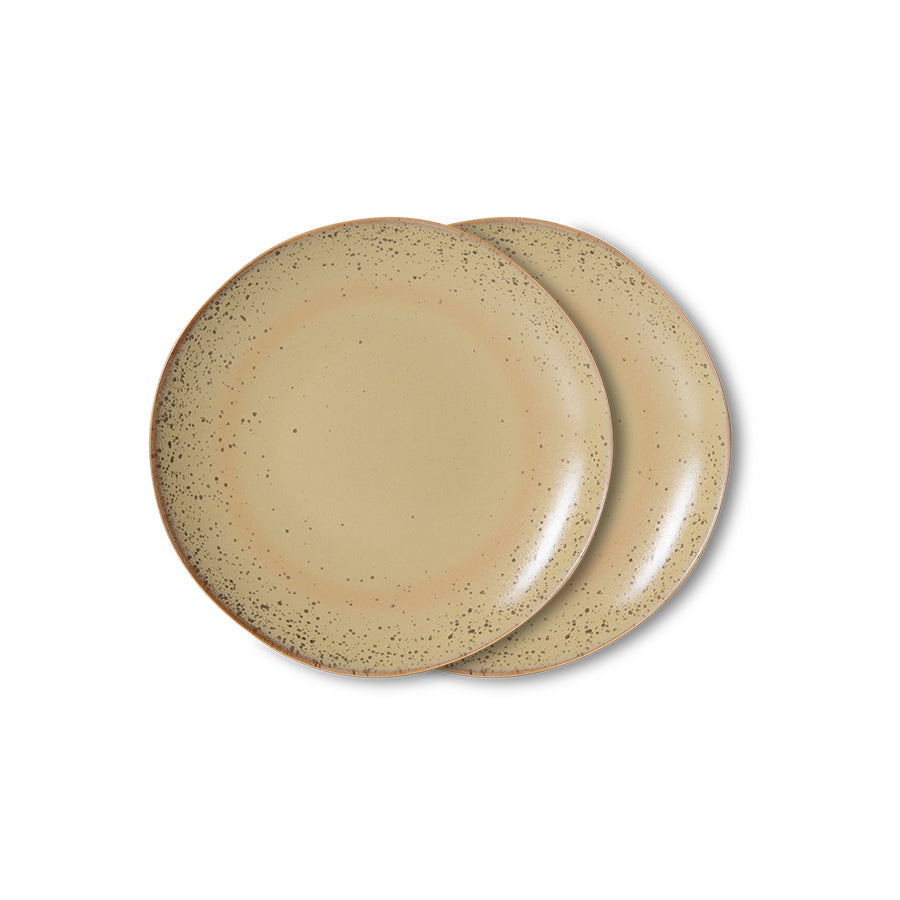 70s Ceramics – Dessert Plates, Grit (set of 2) – HKLIVING