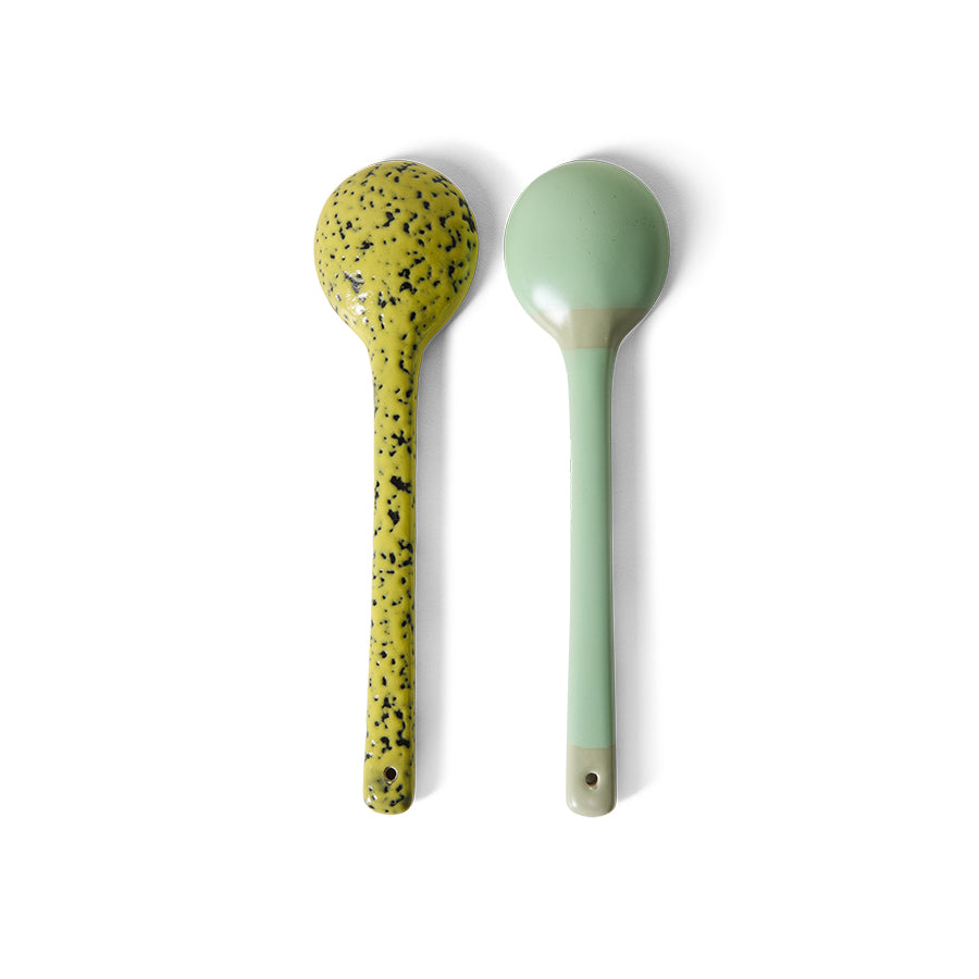 70s Ceramics – Serving Spoons, Mines (set of 2) – HKLIVING – view 3