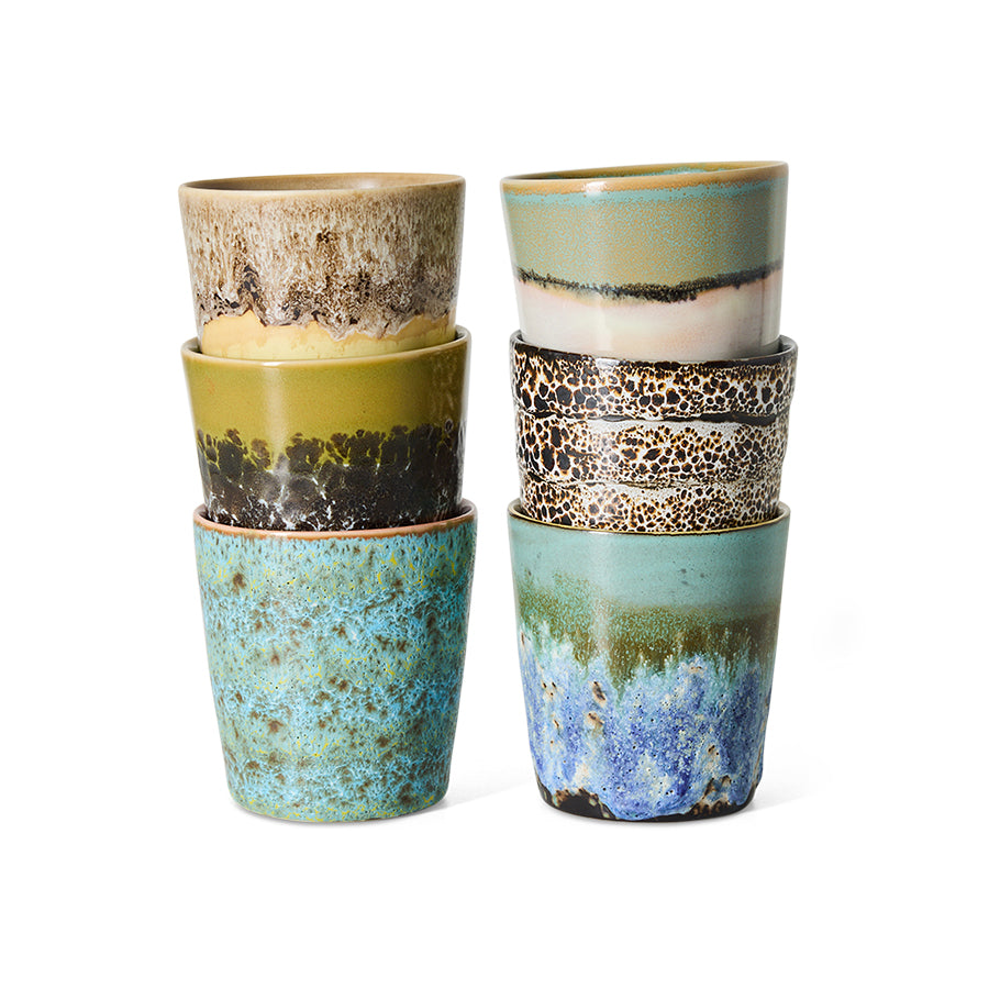 70s Ceramics – Kaffeetassen, Indulgence (6-Set) – HKLIVING – Ansicht 4