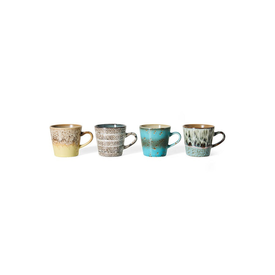 70s Ceramics – Americanotassen, Lavish (4-Set) – HKLIVING – Ansicht 3