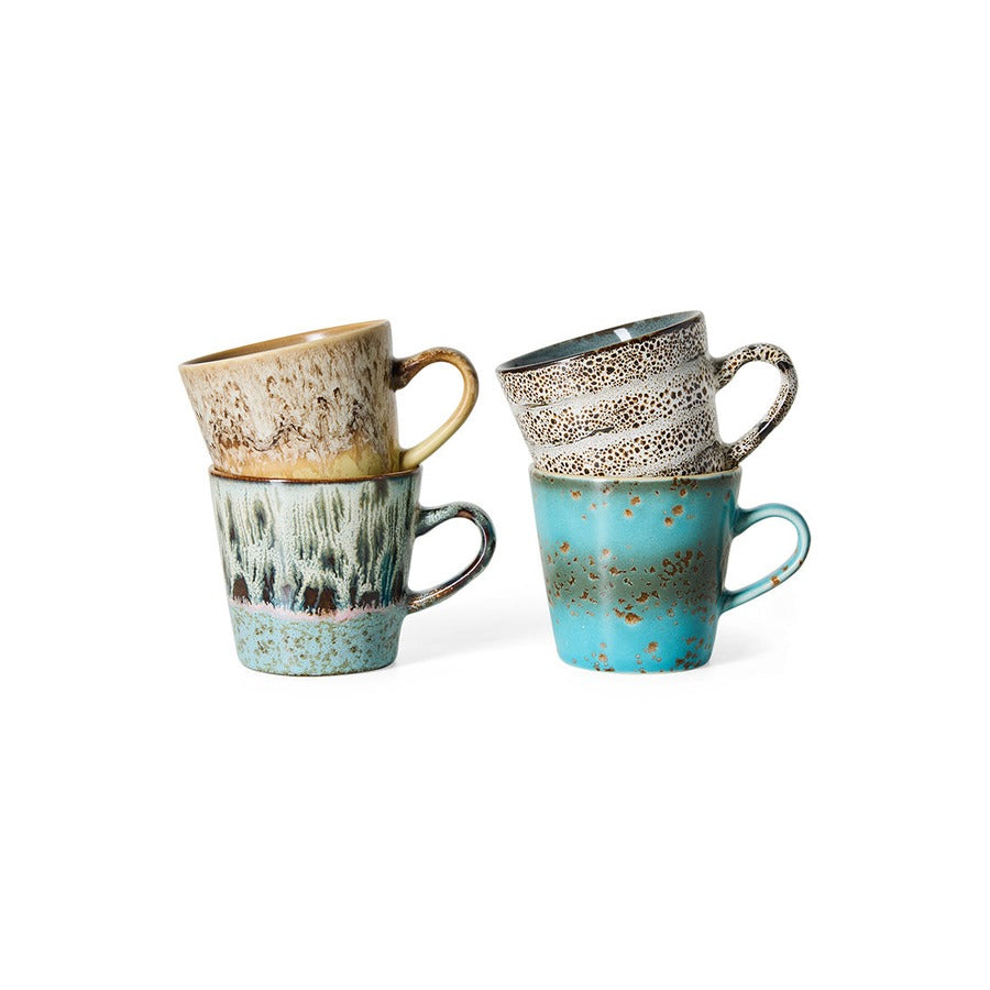 70s Ceramics – Americanotassen, Lavish (4-Set) – HKLIVING