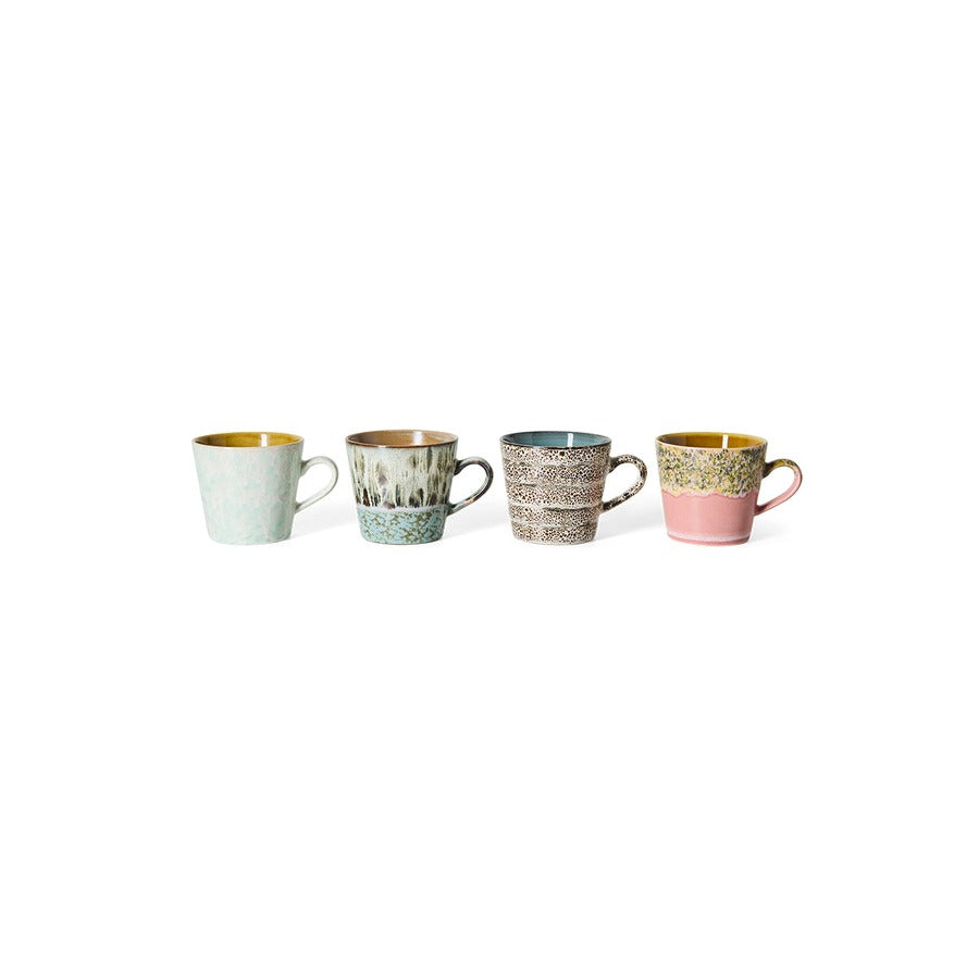 70s Ceramics – Cappuccinotassen, Me-Time (4-Set) – HKLIVING – Ansicht 3