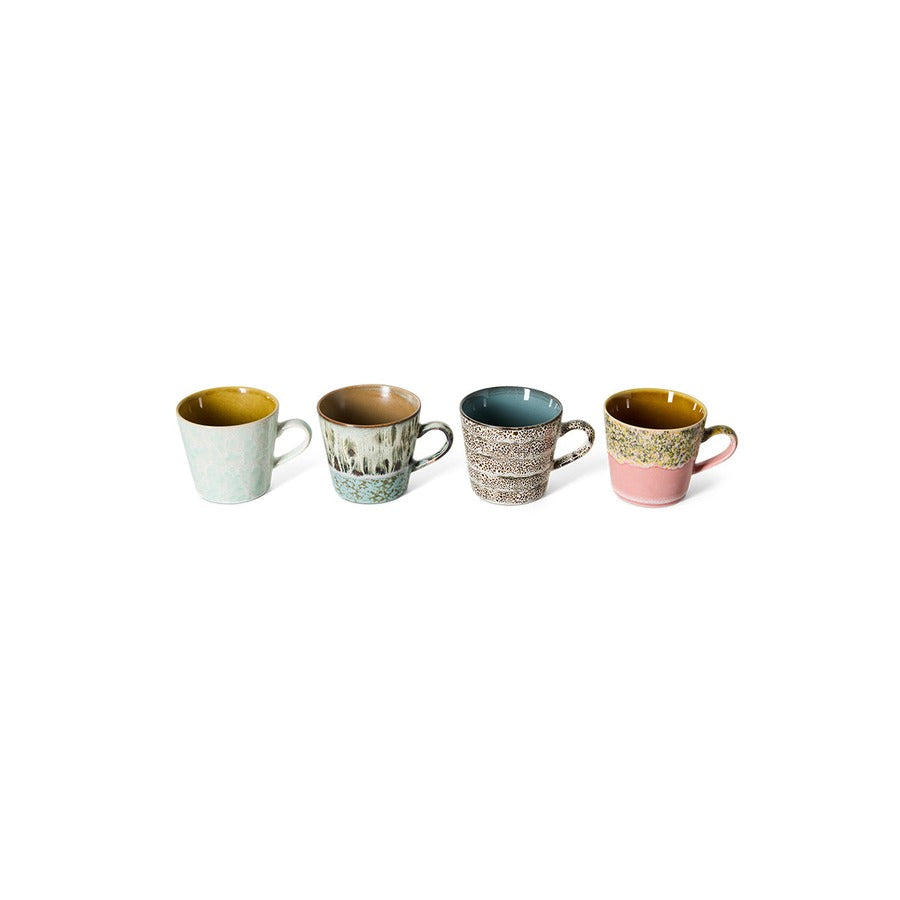 70s Ceramics – Cappuccinotassen, Me-Time (4-Set) – HKLIVING – Ansicht 4