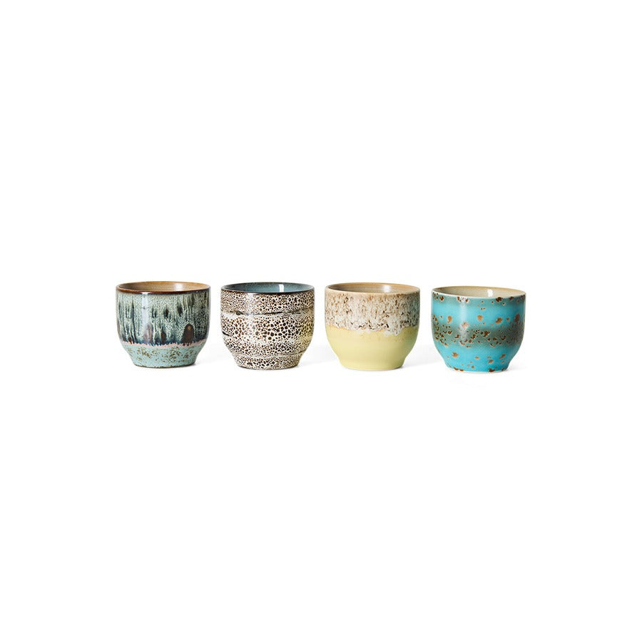 70s Ceramics – Cafétassen, Abundance (4-Set) – HKLIVING – Ansicht 3