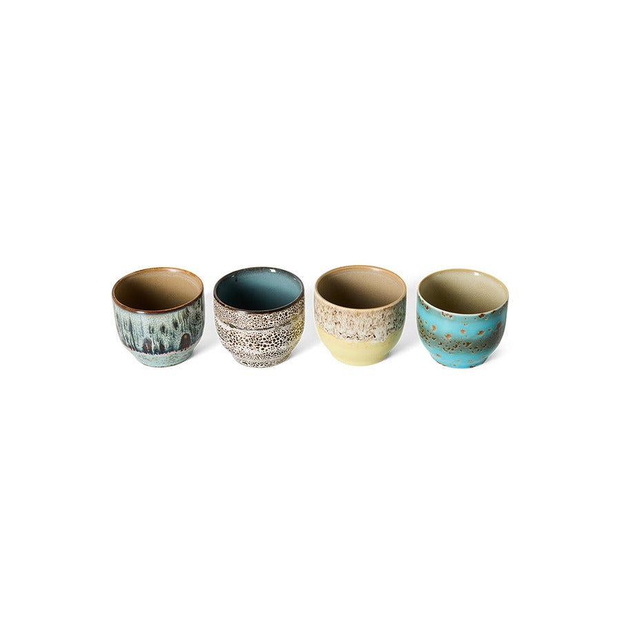 70s Ceramics – Cafétassen, Abundance (4-Set) – HKLIVING – Ansicht 4