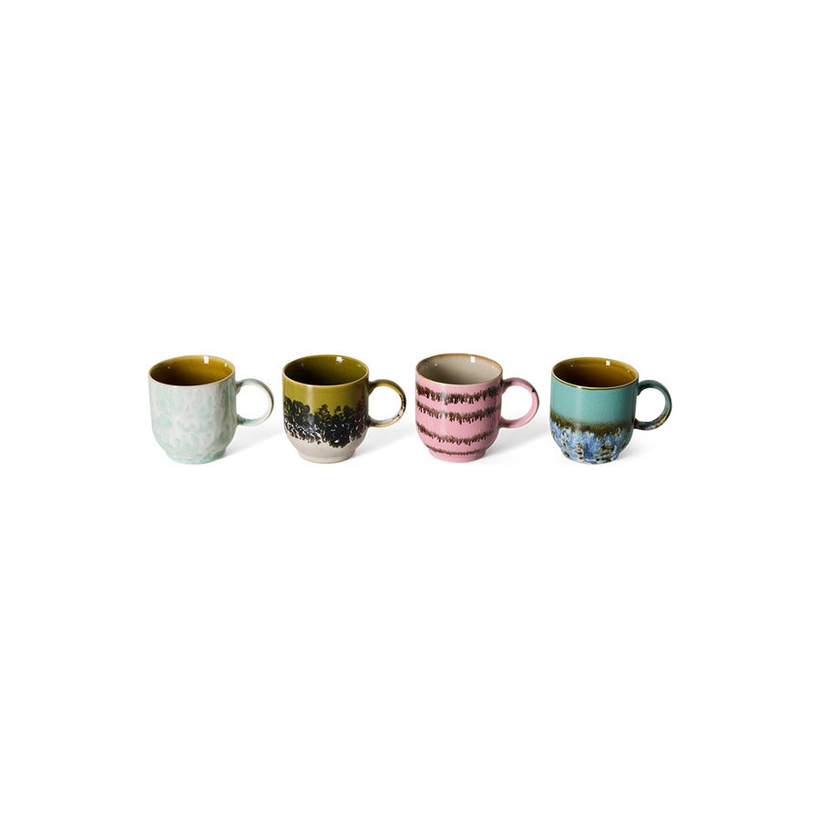 70s Ceramics – Cafétassen, Calming (4-Set) – HKLIVING – Ansicht 4