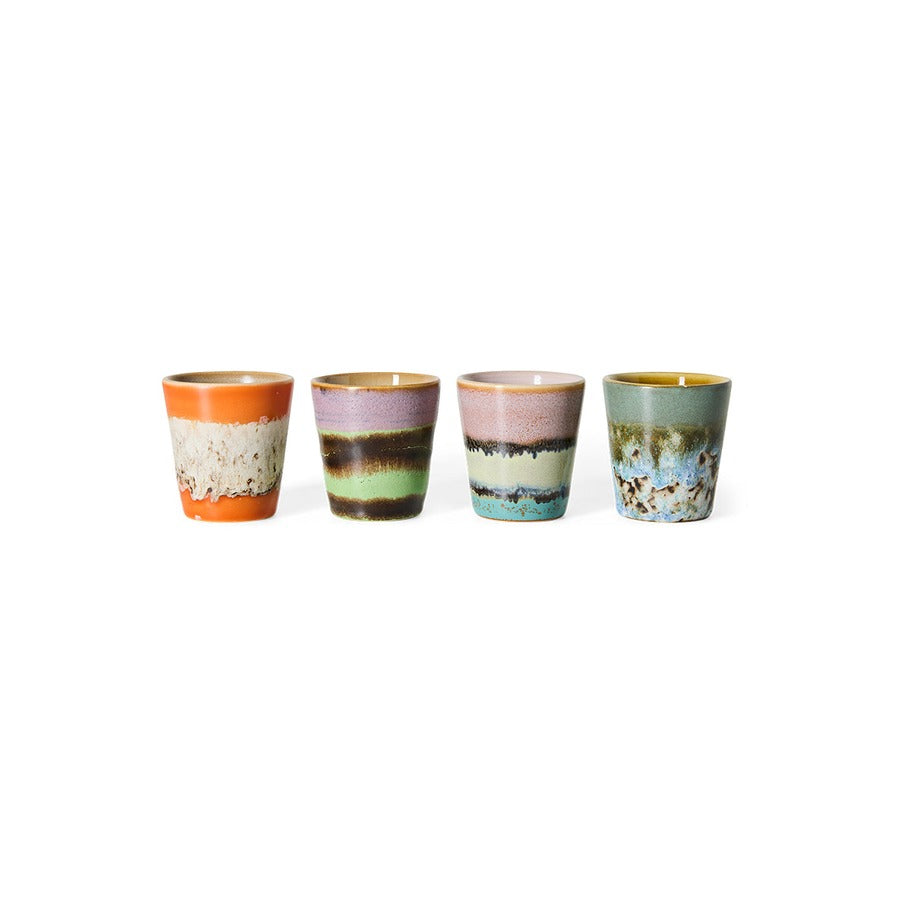 70s Ceramics – Ristretto Mugs, Nostalgia (set of 4) – HKLIVING – view 3