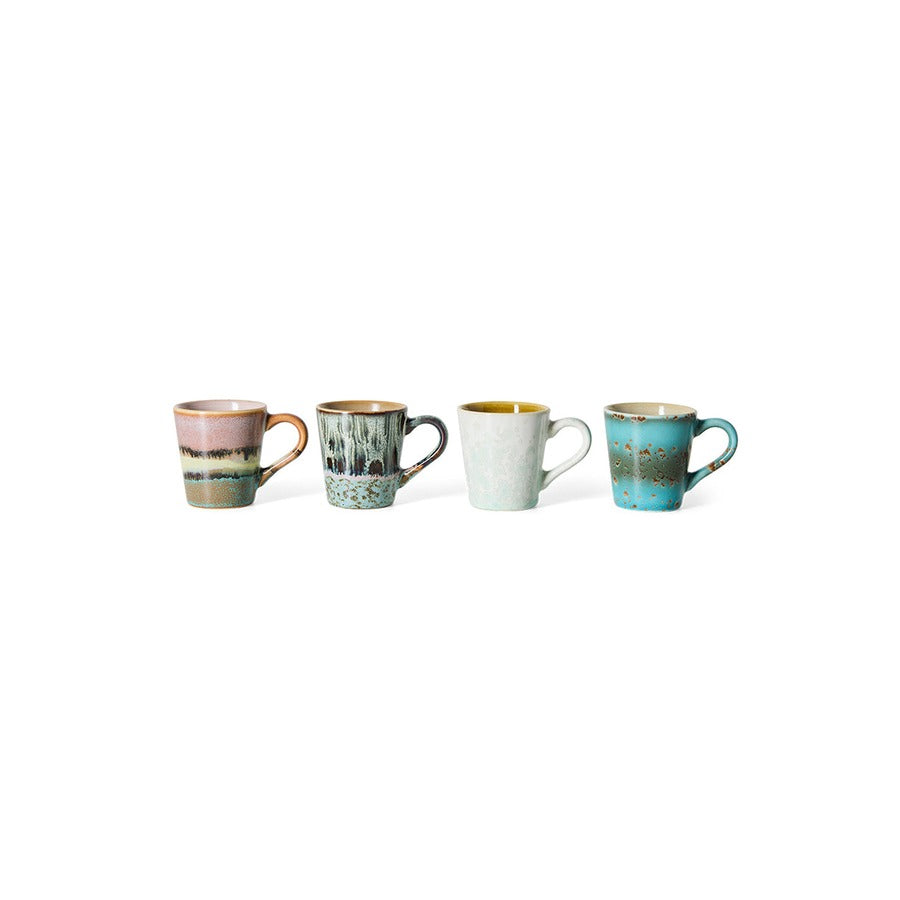 70s Ceramics – Espressotassen, Softness (4-Set) – HKLIVING – Ansicht 3