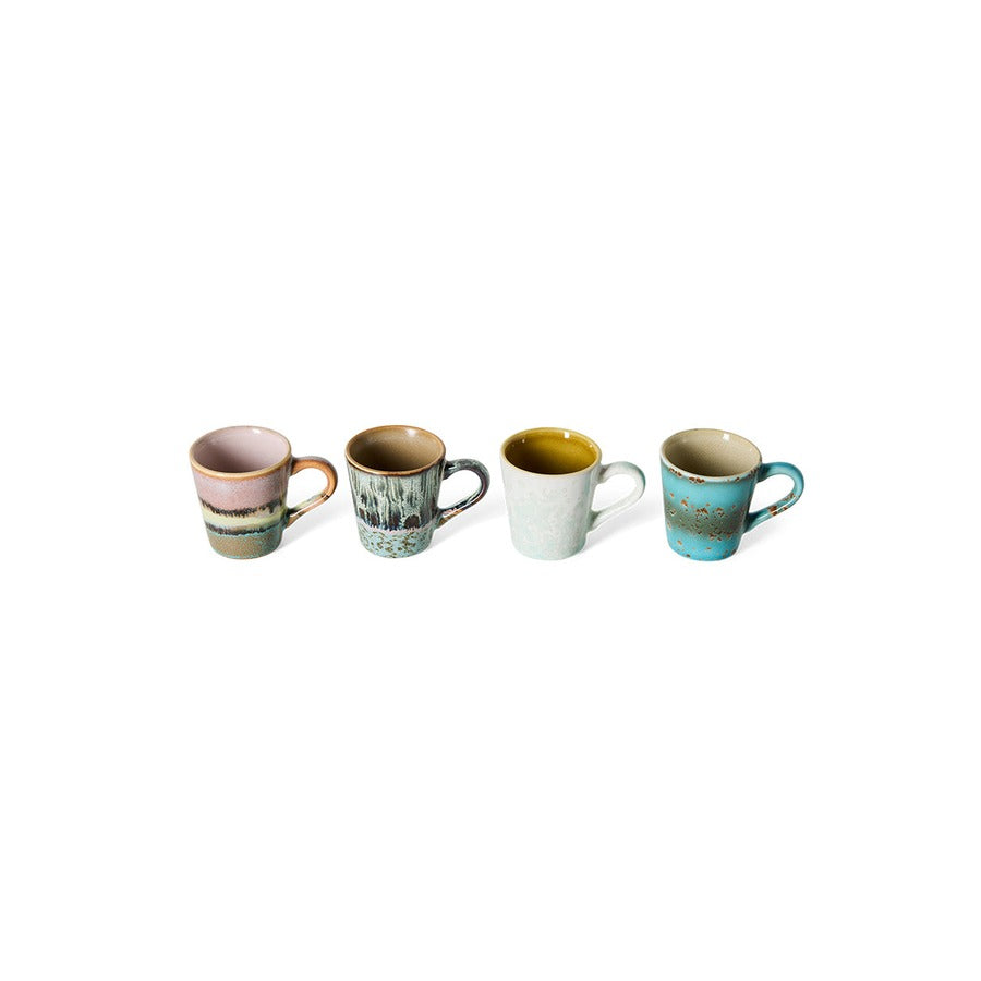 70s Ceramics – Espressotassen, Softness (4-Set) – HKLIVING – Ansicht 4