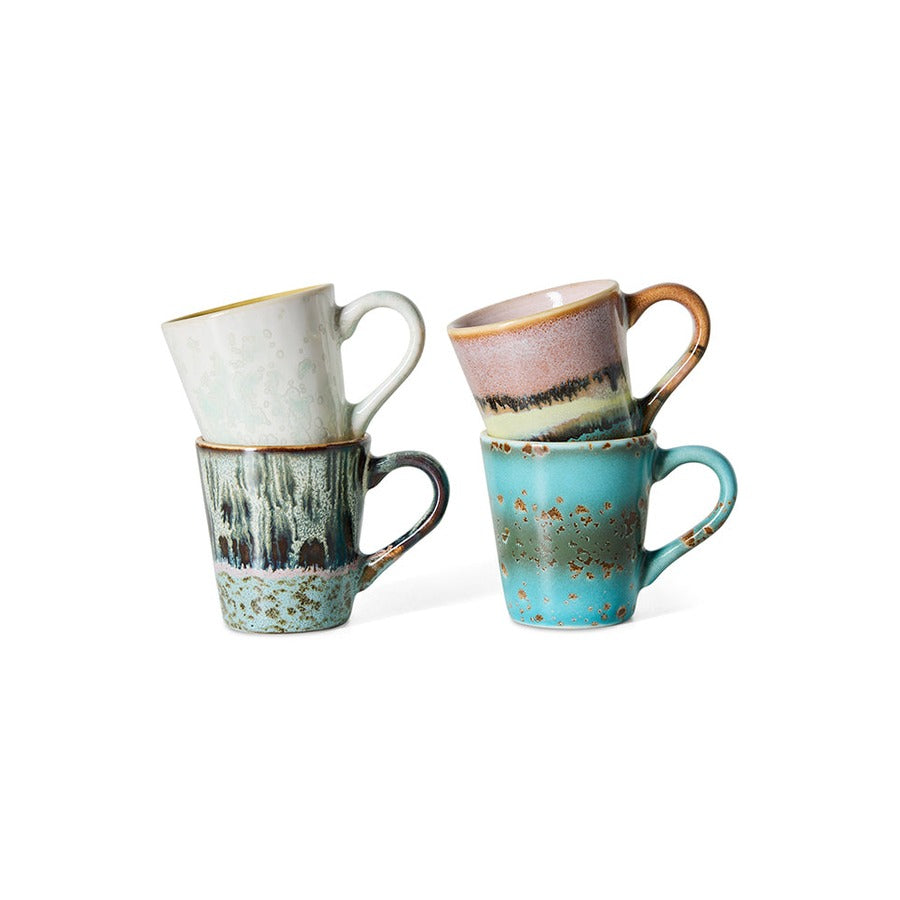 70s Ceramics – Espressotassen, Softness (4-Set) – HKLIVING