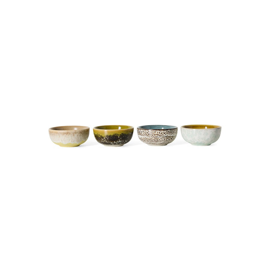 70s Ceramics – XS-Schalen, Caramelized (4-Set) – HKLIVING – Ansicht 3