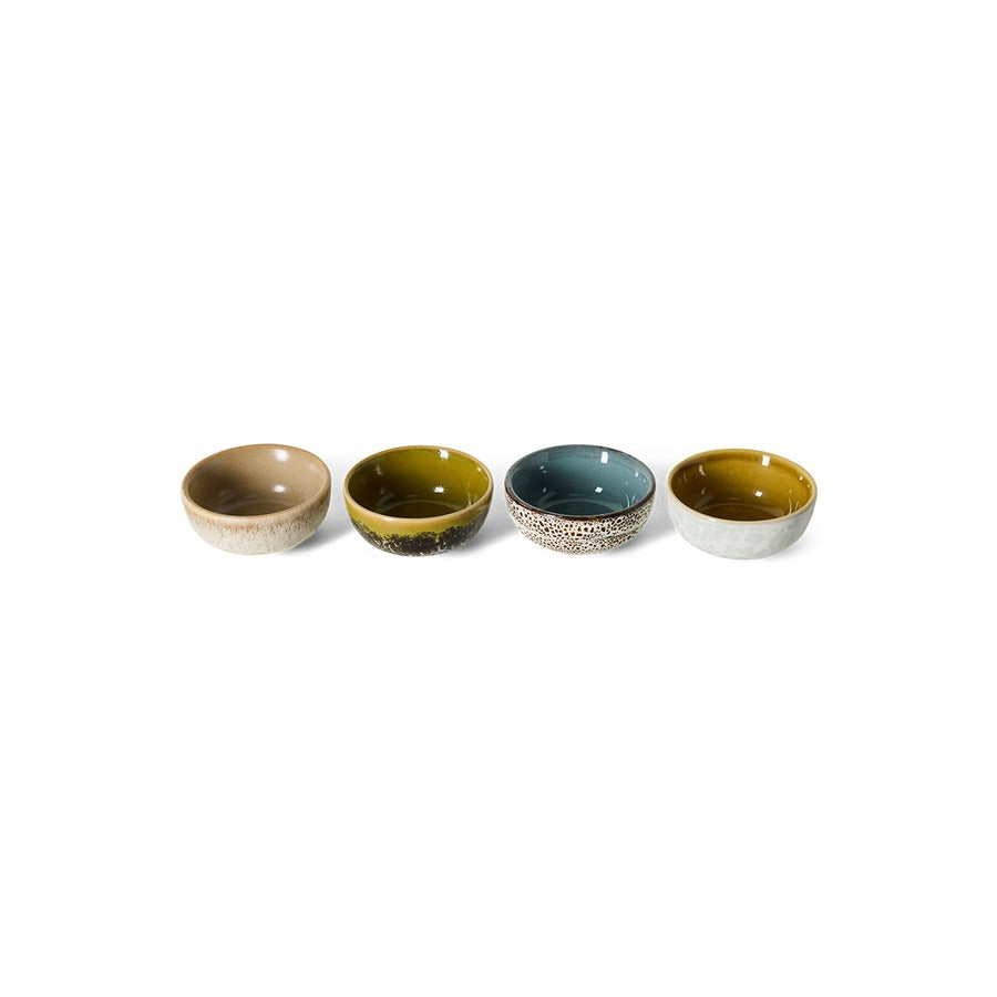 70s Ceramics – XS-Schalen, Caramelized (4-Set) – HKLIVING – Ansicht 4