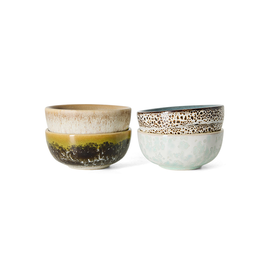 70s Ceramics – XS-Schalen, Caramelized (4-Set) – HKLIVING