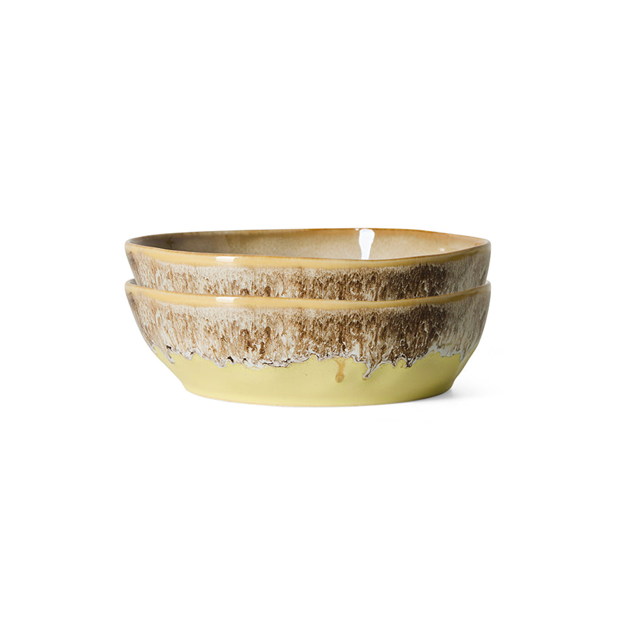 70s Ceramics – Pastateller, Custard (2-Set) – HKLIVING