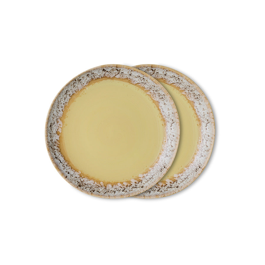 70s Ceramics – Dessert Plates, Custard (set of 2) – HKLIVING