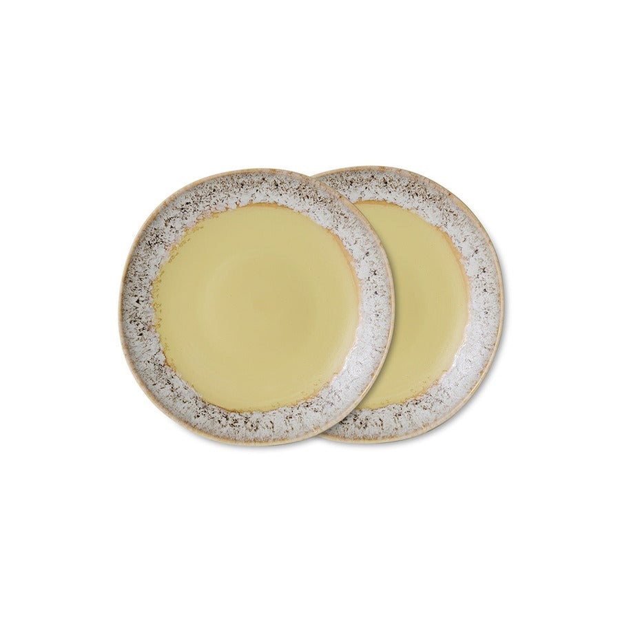 70s Ceramics – Frühstücksteller, Custard (2-Set) – HKLIVING