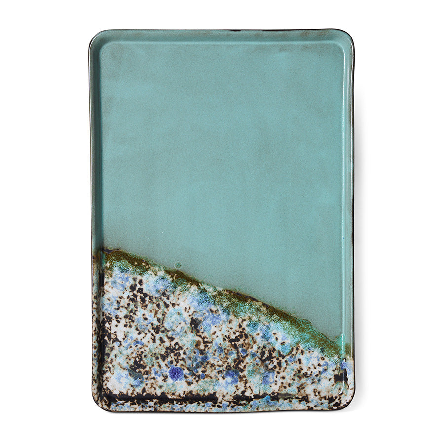 70s Ceramics – Großes Tablett, Agave – HKLIVING