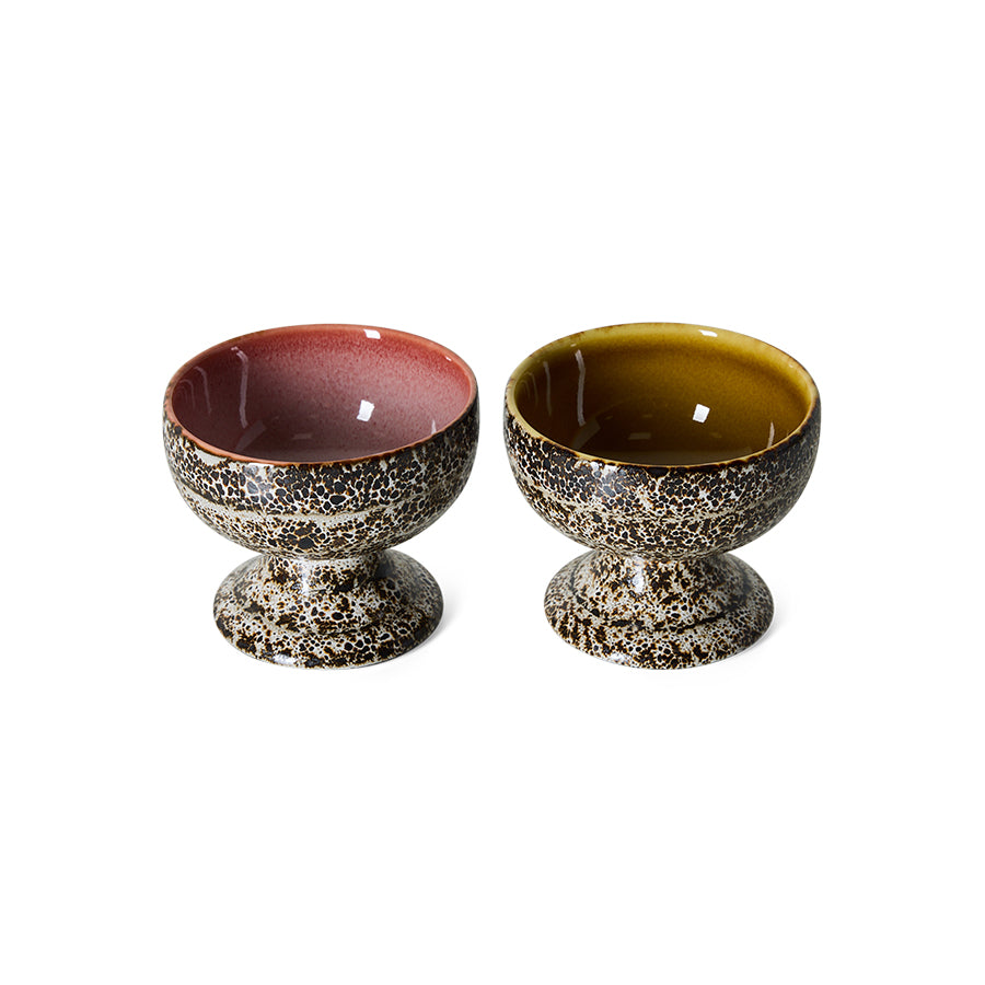 70s Ceramics – Mittlere Coupes, Brew Variation (2-Set) – HKLIVING – Ansicht 3
