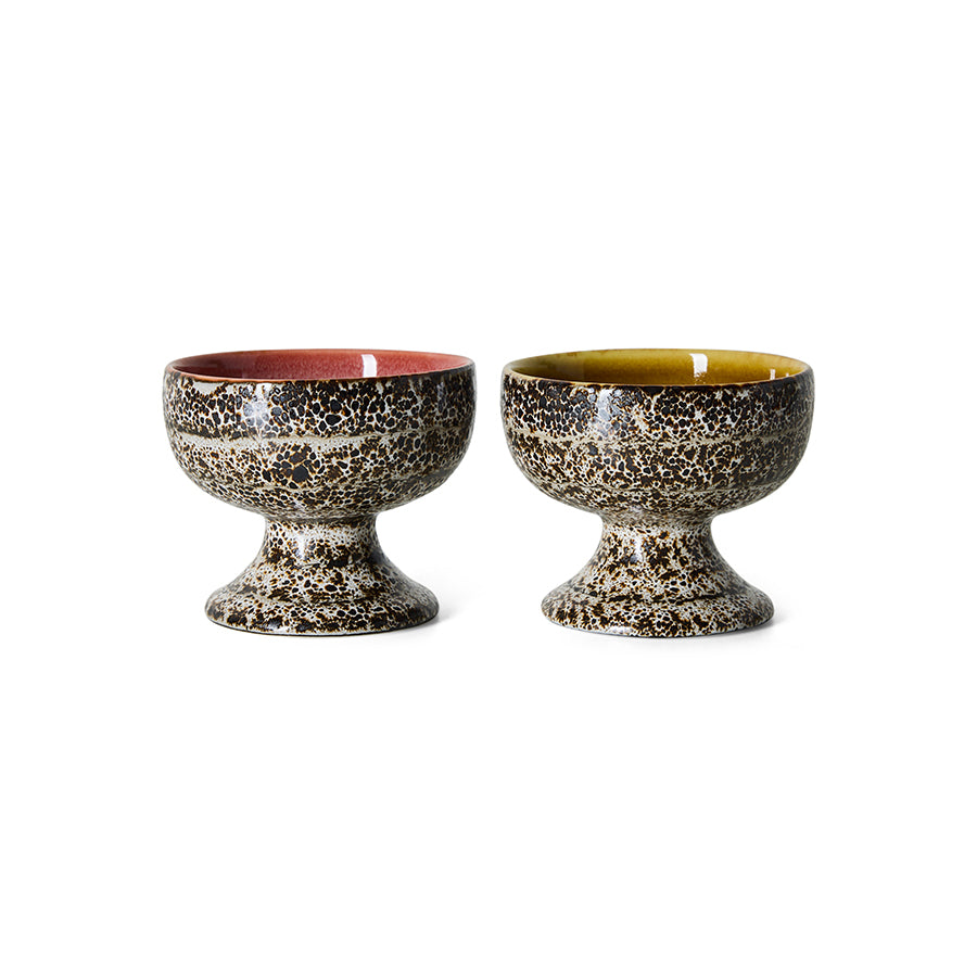 70s Ceramics – Mittlere Coupes, Brew Variation (2-Set) – HKLIVING