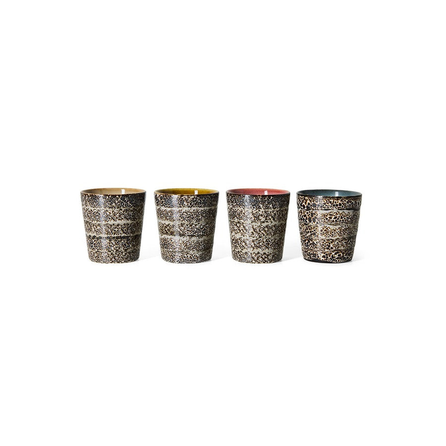 70s Ceramics – Kaffeetassen, Brew Variation (4-Set) – HKLIVING – Ansicht 3